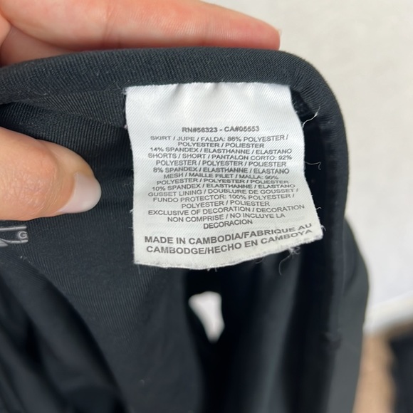 Nike Dri Fit Skort Skirt Shorts Black Tennis Golf Hiking Athletic Casual Large - Picture 7 of 7